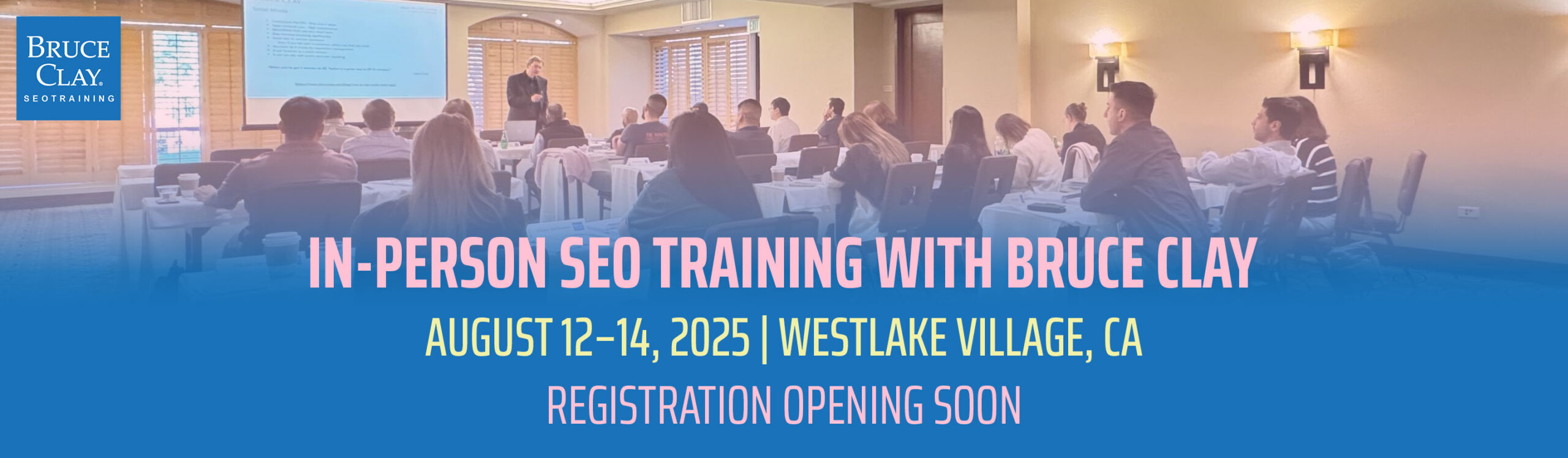 Bruce Clay teaching an SEO training class.